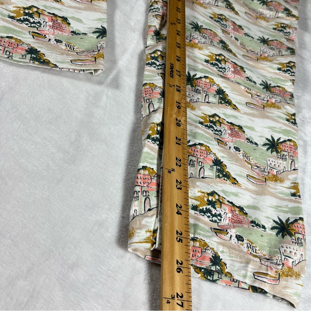 BODEN Classic Chino Paradise Bay Tropical Print Cropped Ankle Length Pants 14 - Picture 7 of 7